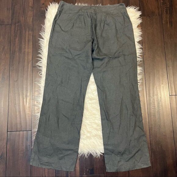 Eileen Fisher Heavy Linen Wide Leg Trouser Pants - Picture 6 of 9